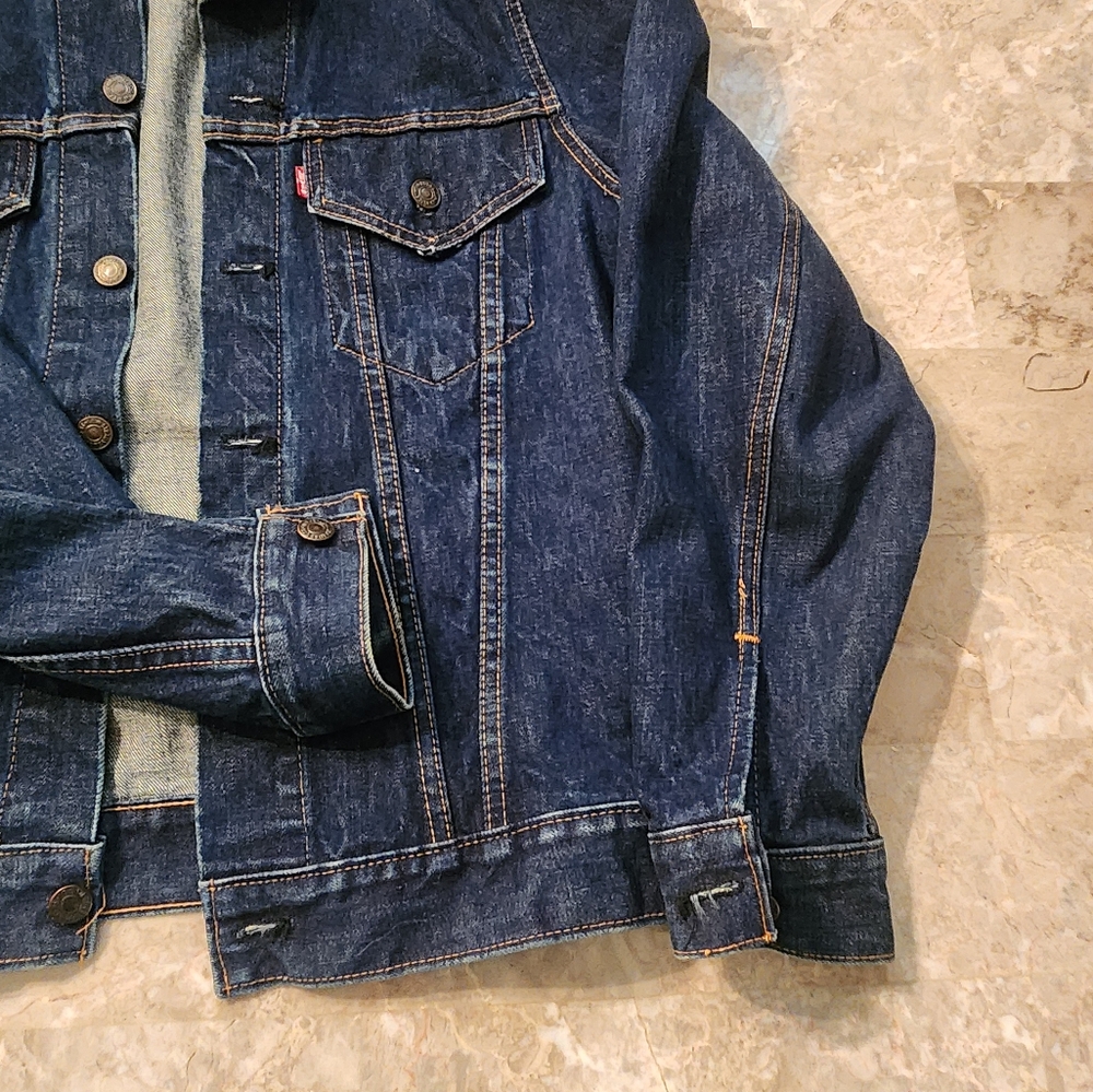 Levi's Big E Vintage Trucker Dark Blue Denim Jacket 1960s - Picture 14 of 14